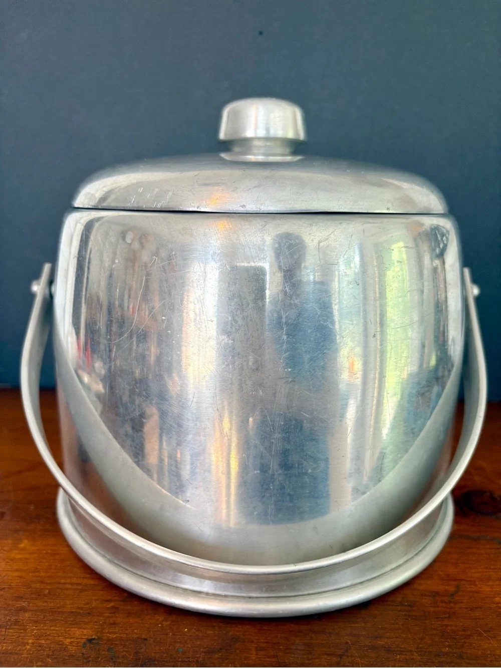 Vintage Kromex Atomic Age Ice Bucket- Mid Century Modern Space Race Aesthetic